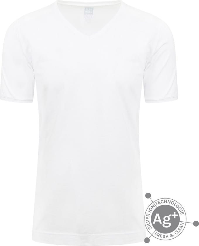 Alan Red T-shirt Oxford Wit - Maat S - Heren - Basic T-shirt
