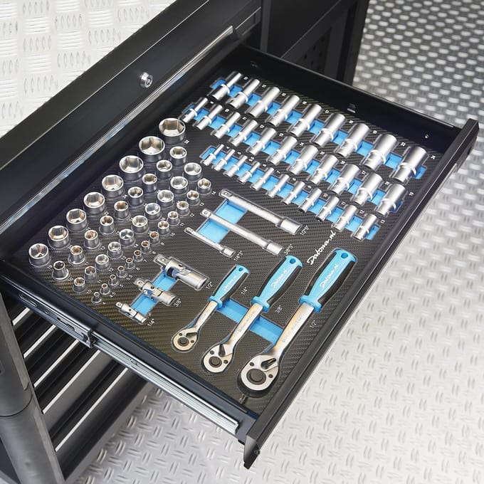 Datona® 80-delige doppenset in carbon softmodule - inclusief 3 ratels