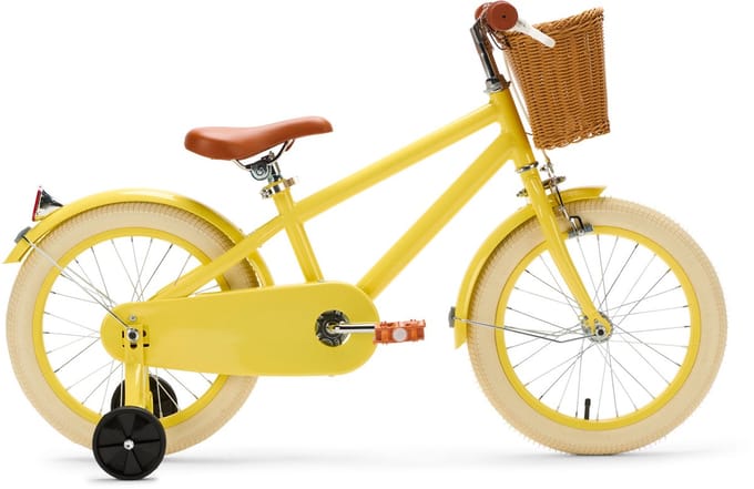 Generation Retro 16 inch Geel – Kinderfiets met Mandje
