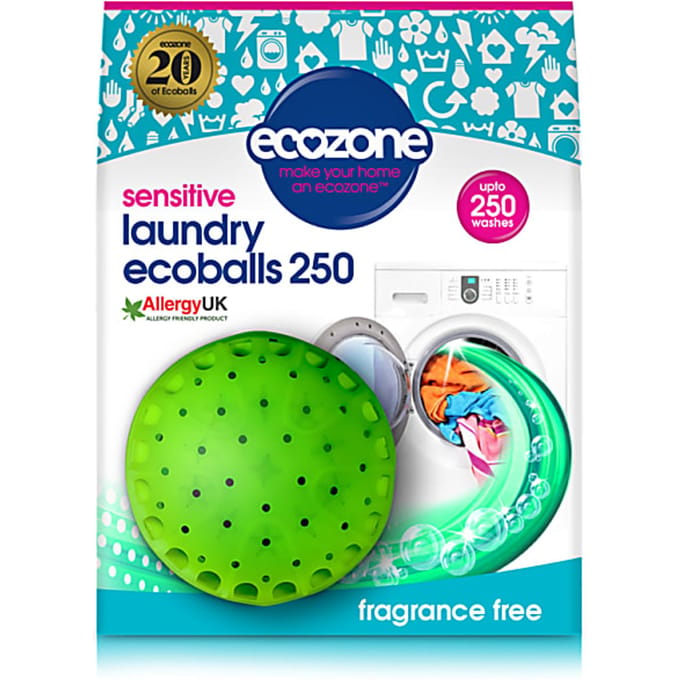 Ecozone Ecoballs 250 wasbeurten - Fragrance Free