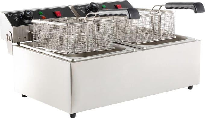 Elektrische Tafelfriteuse 2X6 L - CombiSteel 7455.1008 - Horeca