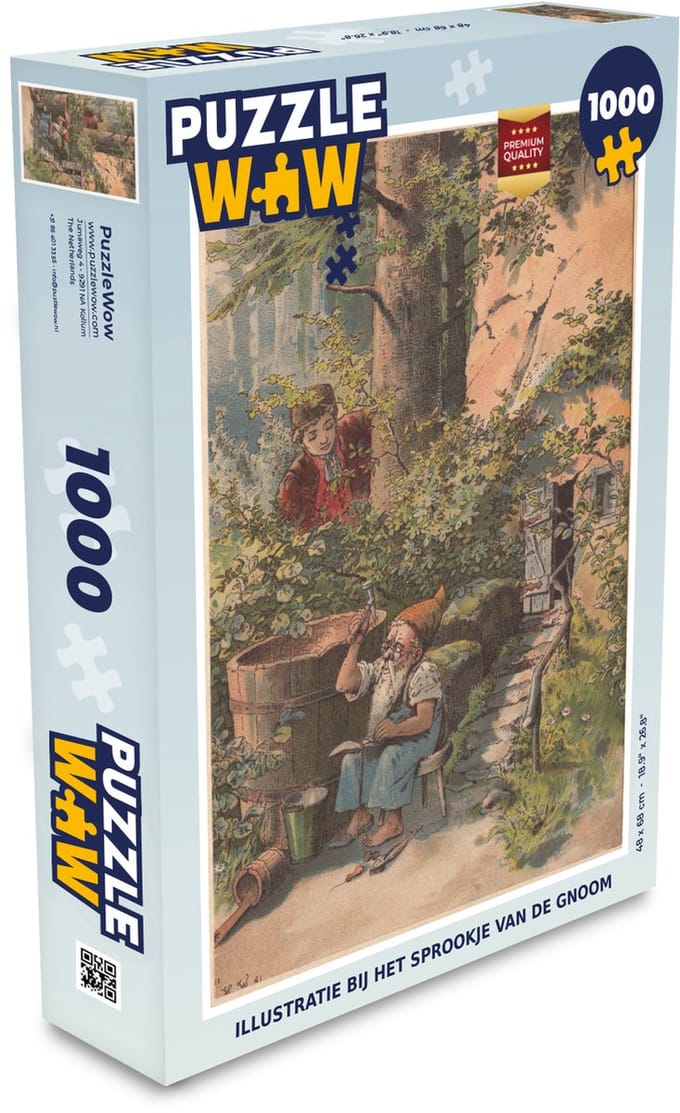 Puzzel Illustratie van een kabouter - Legpuzzel - Puzzel 1000 stukjes volwassenen
