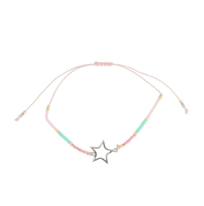 Behave - Armbandje met ster - Stainless steel - Pastel zomertrend