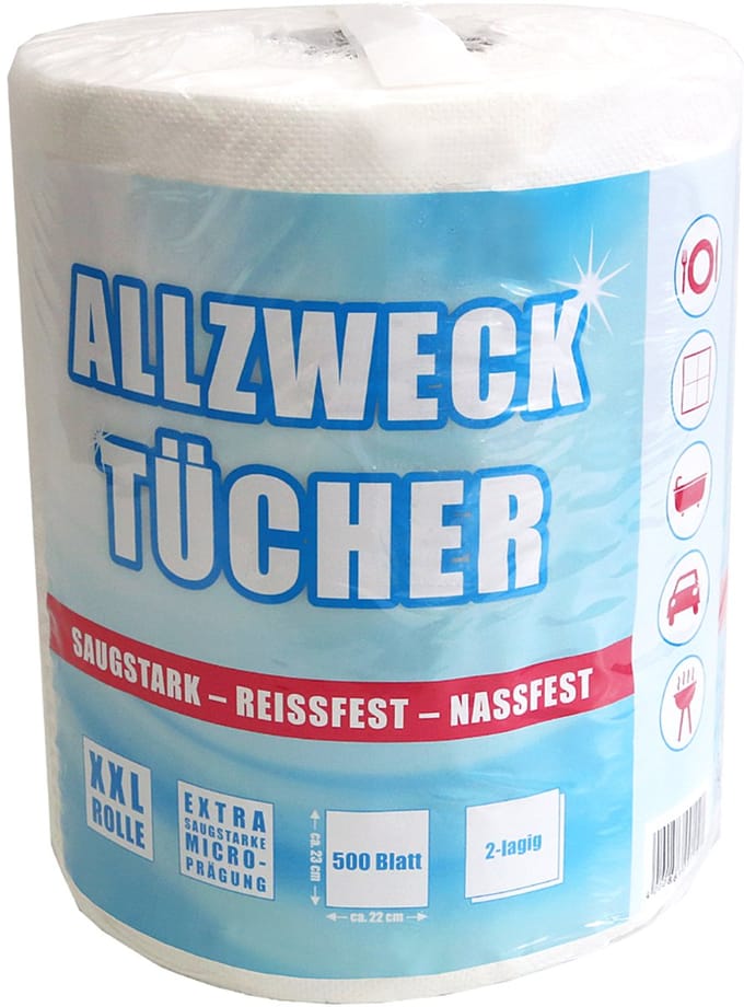 Fripa Tissue multifunctionele-reinigingsdoekjes, wit, op rol