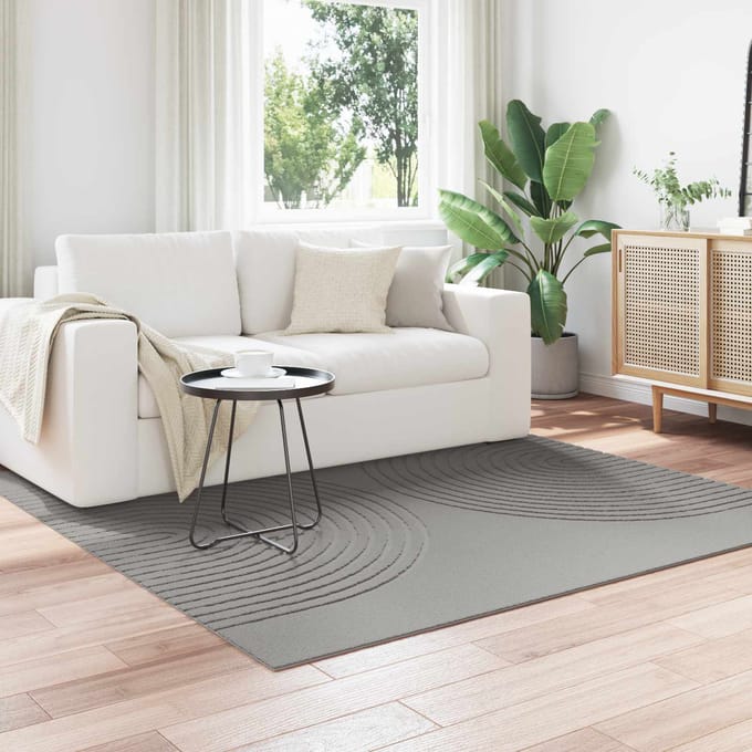 vidaXL - Binnen - kleed - GALATI - Grijs - 200 - x - 200 - cm - Polyester