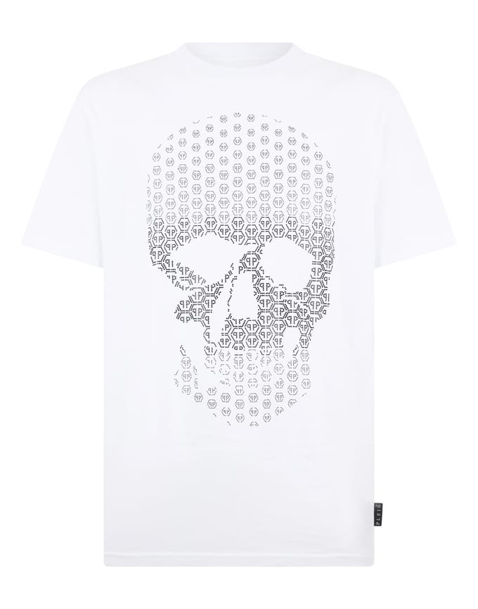 Round Neck T-Shirt Skull Strass Skull Strass