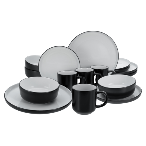CREATABLE Serviesset Nordic Cool Black (16-delig combi-servies)