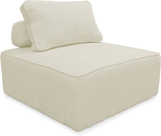 sweeek - Fauteuil corduroy 1 zitplaats l 90 x b 90 x h 78cm - lao