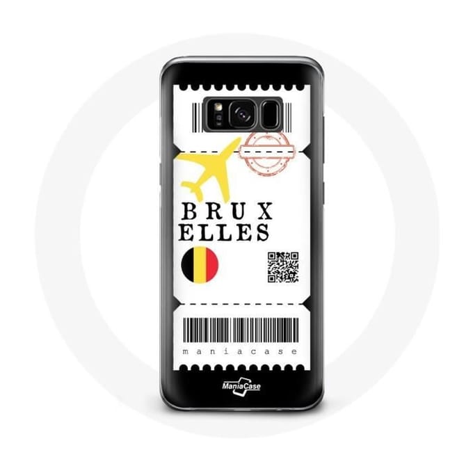 Case voor Samsung Galaxy S8 Plus Vliegticket Brussel België