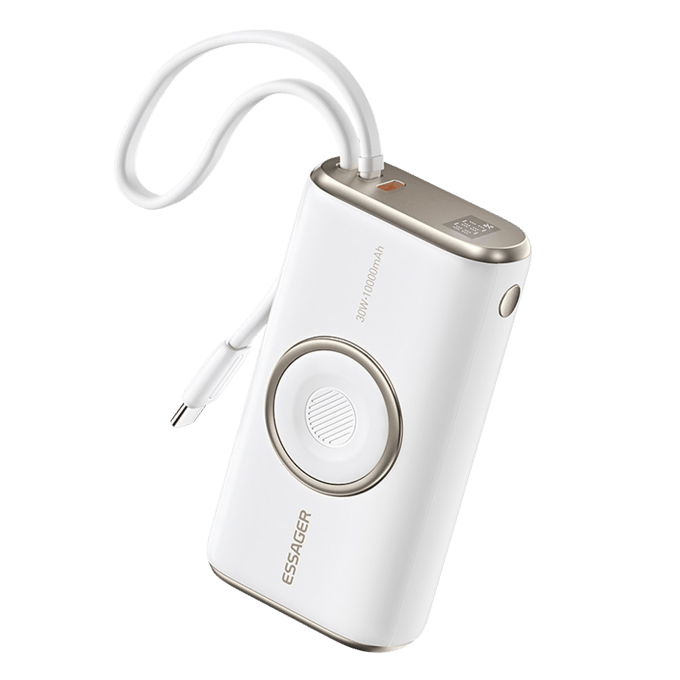 Essager PD 30W Powerbank met Wireless Apple Watch Lader 10.000mAh Wit