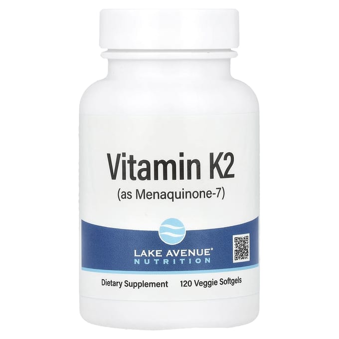 Vitamine K2 (Ménaquinone-7), 120 Gélules Végétales (50 mcg par gélule)