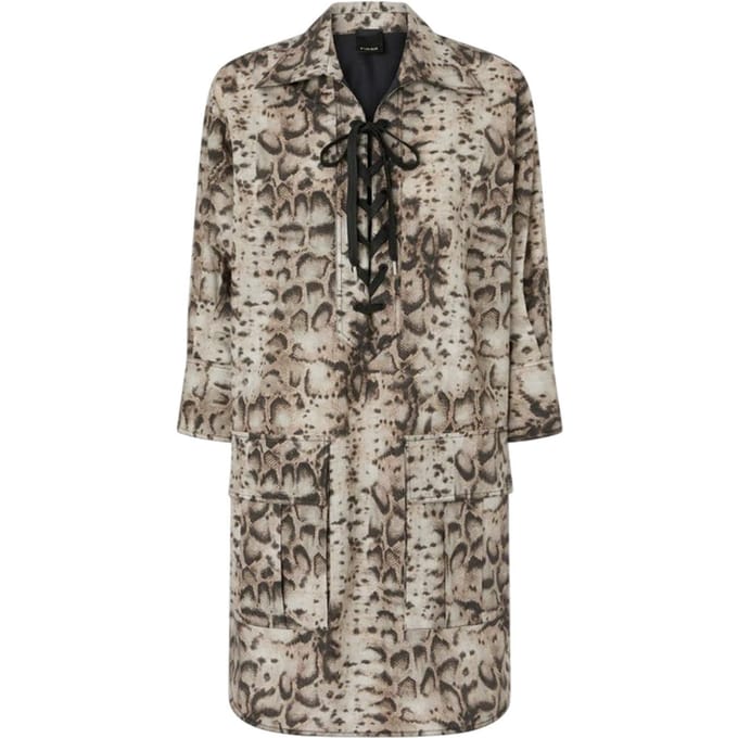 casual vrouwelijke kleding Pinko - agra printed popeline jurk - beige