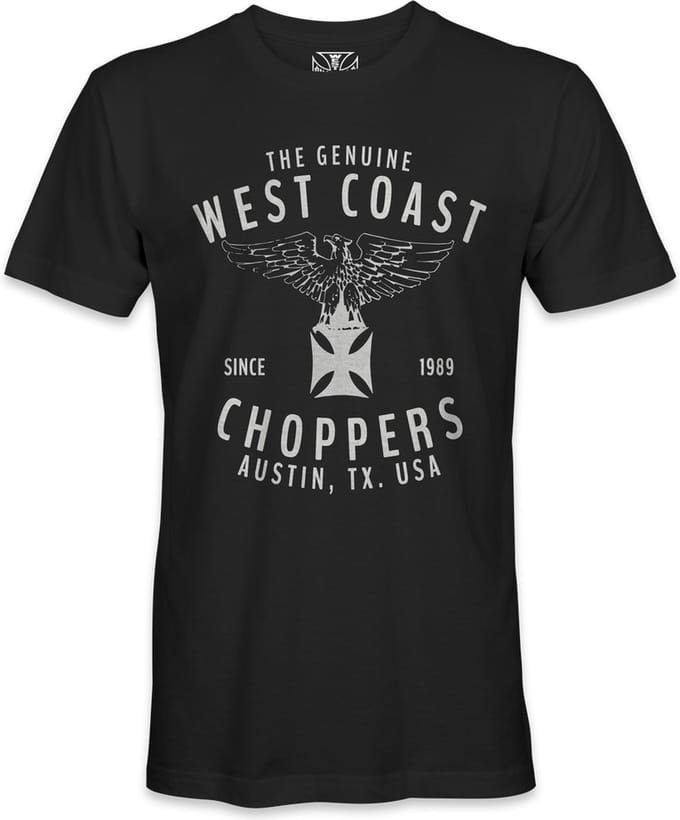 West Coast Choppers Heren-T-shirt Rennabteilung Tee Black