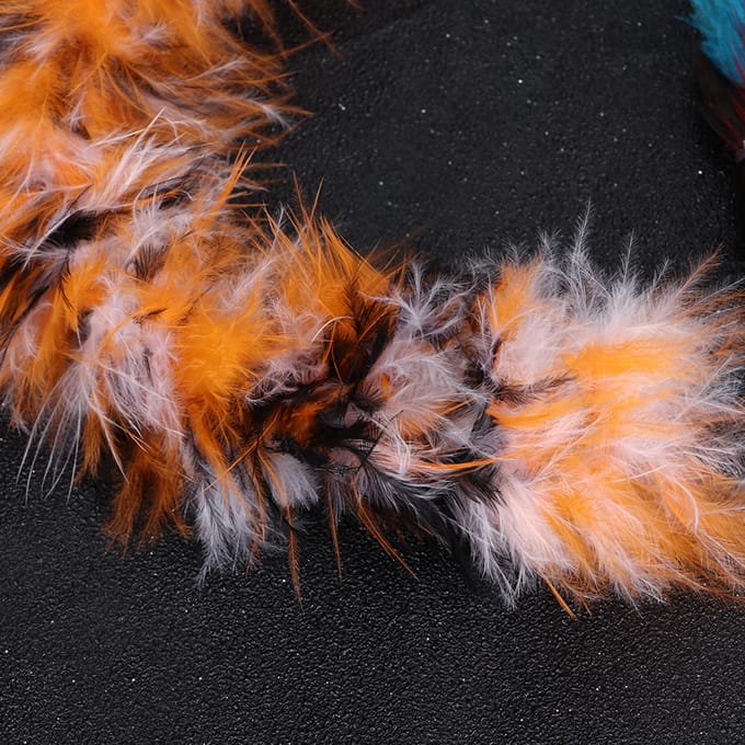 7 stuks Pet Cat Teaser Dangler Toy Rod Stick Feather Replacement Head Cat Supplies gray