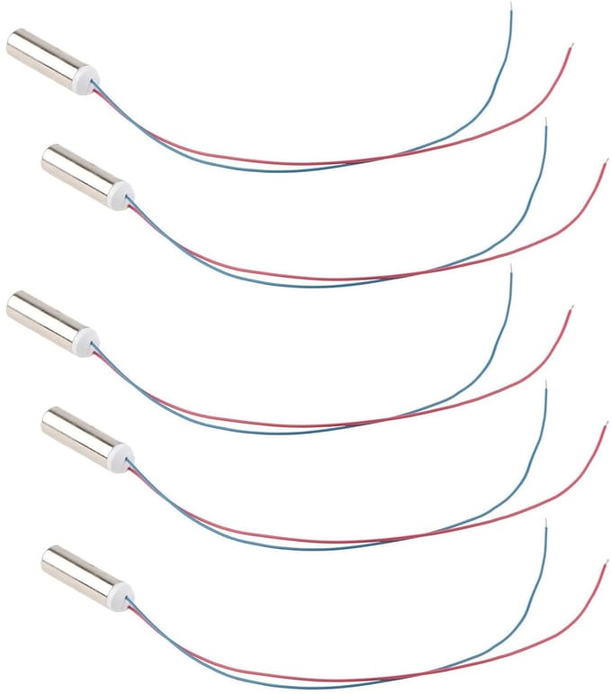 Vibratiemotor 12V Waterproof - 5 Stuks Micro Coreless Cilindrische Motor voor Massage en Speelgoed