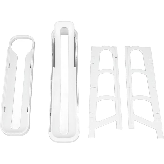 Rollende Eierdispenser 2 Laags Ruimtebesparende Automatische Roll-Down Eierhouder voor Koelkast wit