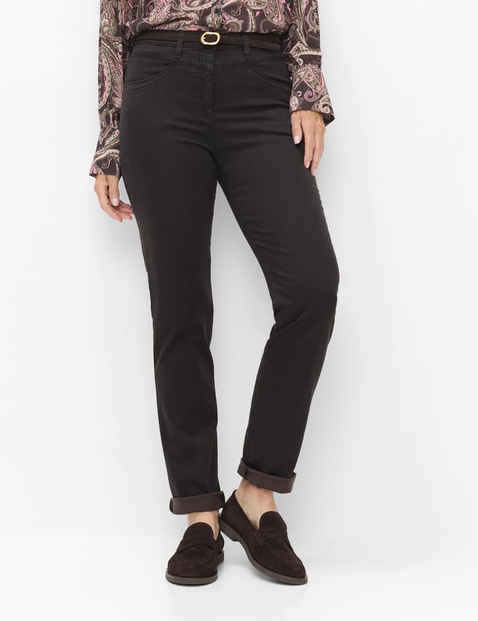 Raphaela by Brax Dames Jeans  Style LAURA NEW DARK CHOCOLATE, donkerbruin, maat 48