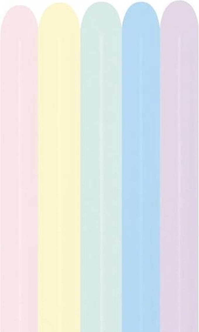 100 modelleer balonnen sempertex pastel