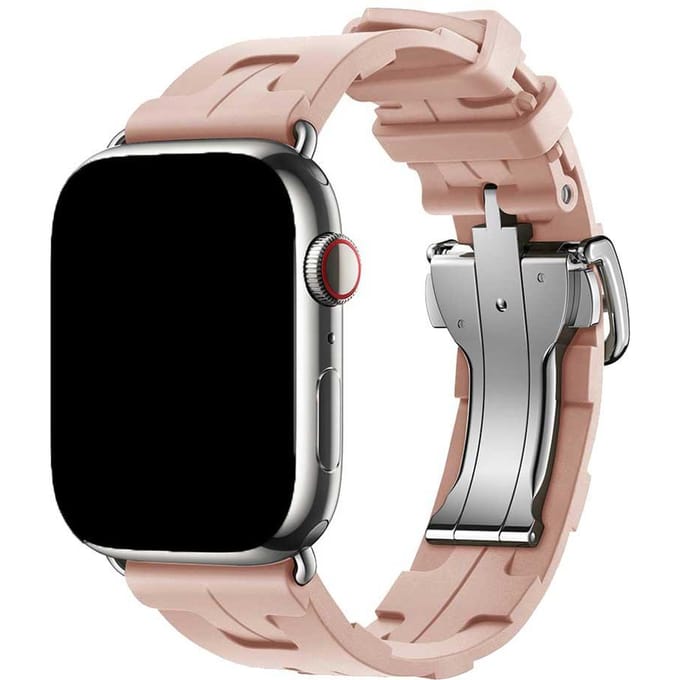 2+1 | Apple Watch Bandje Kilim - Siliconen - Pink Sand