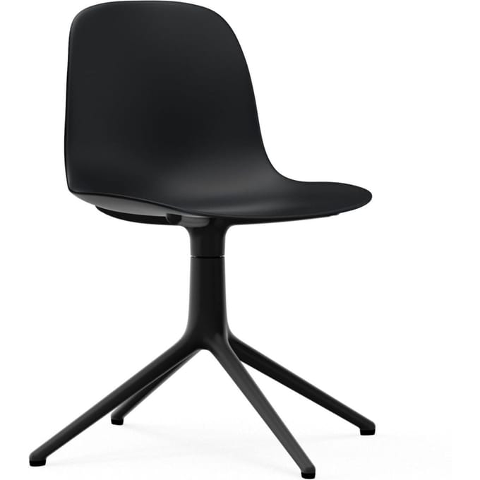 Normann Copenhagen - Form Draaistoel - zwart - aluminium zwart