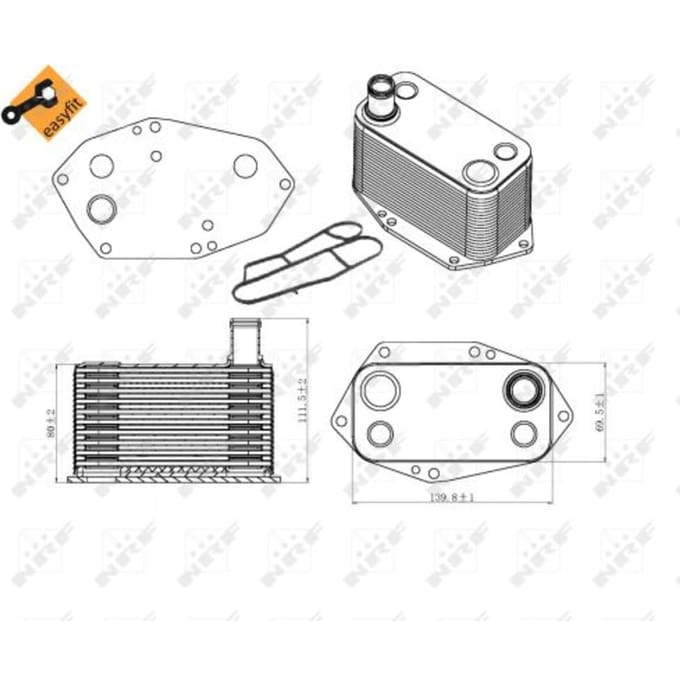 Olie radiator, motorolie  NRF 31307
