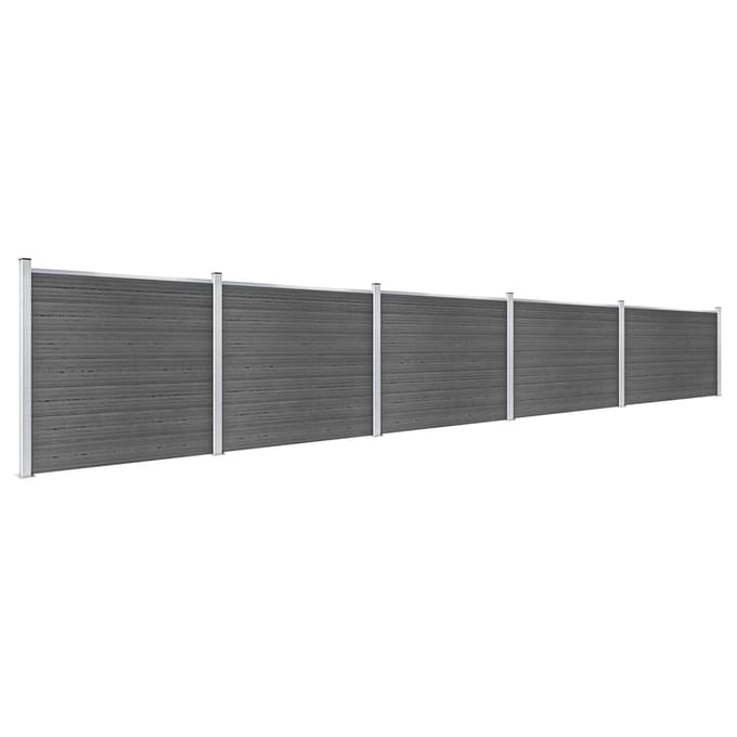 vidaXL - Schuttingpanelenset - 872x146 - cm - HKC - zwart
