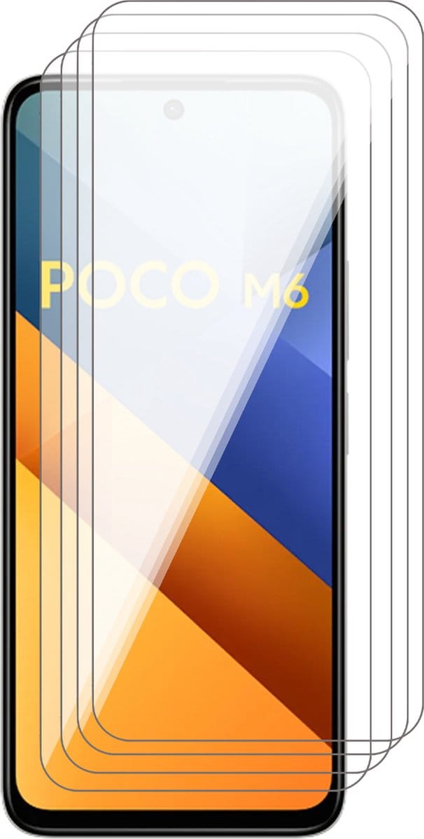 Screenprotector geschikt voor Poco M6 - 4x Glas Screen Protector