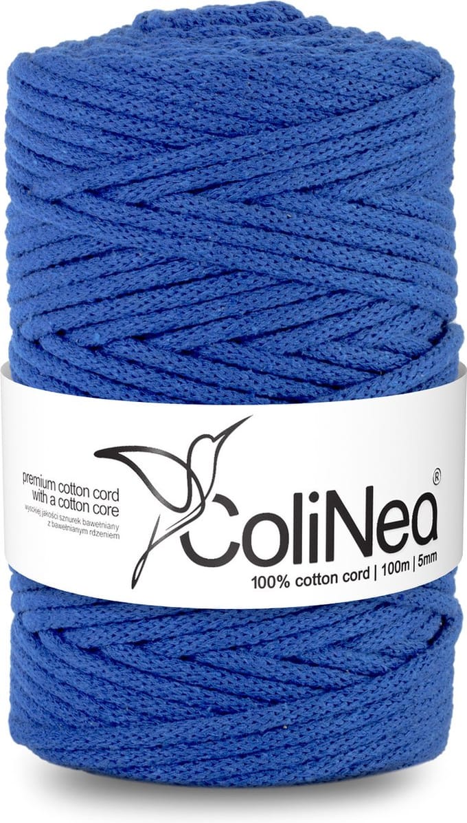 ColiNea - Touw - katoenen - koord - Katoenkoord - macramé - 5 mm x 100 m - donker blauw