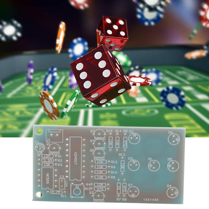 4,5~5V elektronische dobbelsteenset DIY LED-dobbelsteenset voor leuke elektronische productieset white
