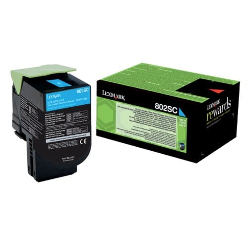 Tonercartridge lexmark 80c2sc0 prebate blauw
