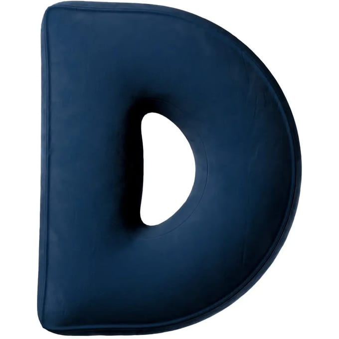 Kussen letter d Yellow Tipi Posh Velvet