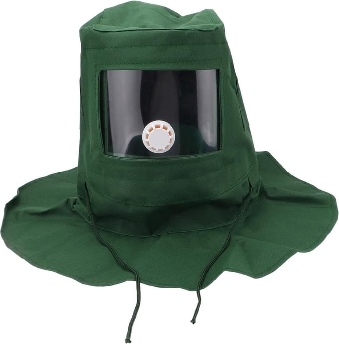 Dustproof Balaclava voor Sandblasting en Schilderen - Transparante Acryl Bescherming - 1 Stuk