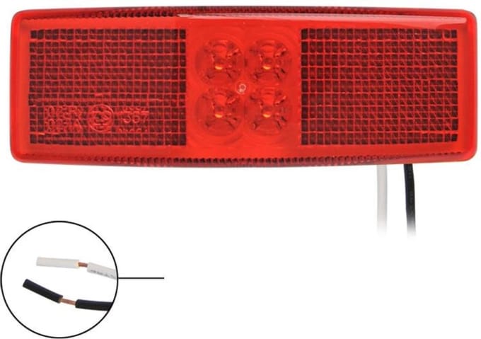ProPlus Markeringslamp - Contourverlichting - LED - Waterdicht - 110 x 40 mm - Rood - 12V & 24V
