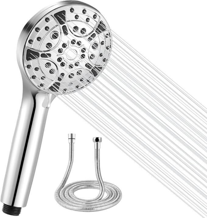 CLVP® Douchekop met Slang - Doucheset - Waterbesparend - Zilver