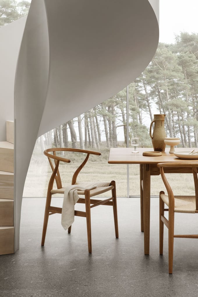Carl Hansen & Søn - CH327 Tafel - teak/eiken - 190 x 95 cm - bruin