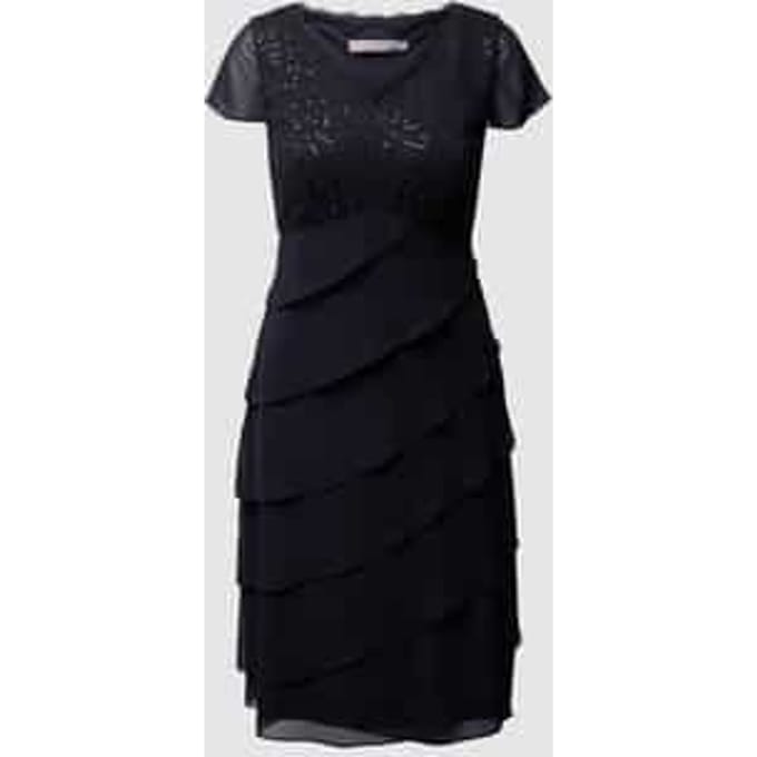 Cocktailjurk van kant en chiffon
