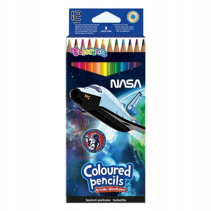 Colorino Nasa Kleurpotloden Rond 12 Stuks