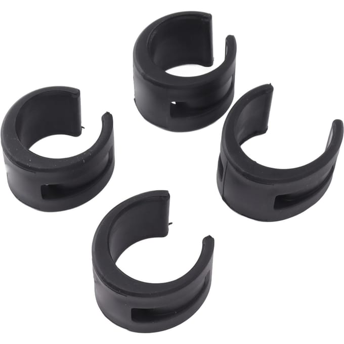 4 Stuks Fiets Achtervorkbeschermer Fiets Frame Beschermer Beschermpad Botsing Rubber Beschermring black