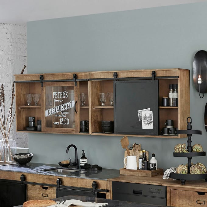 LOBERON Hangkast set van 2 Oakland bruin/zwart