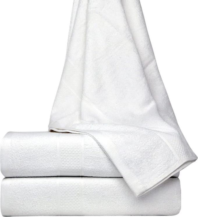 Homéé® Bamboe badlakens - set van 3 stuks - Wit - 70x130cm