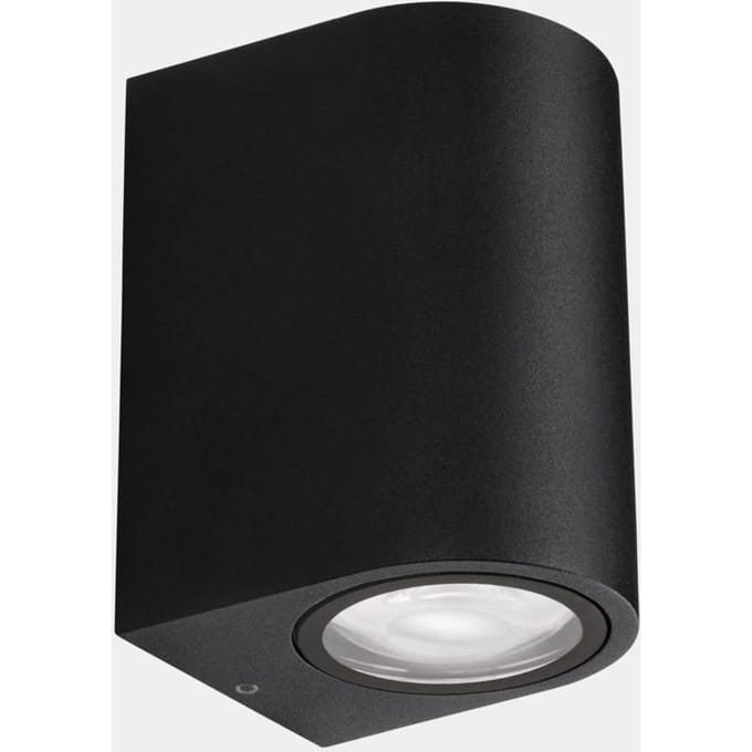 LEDS-C4 LED buiten wandlamp Eko Single, zwart, breedte 7 cm, aluminium
