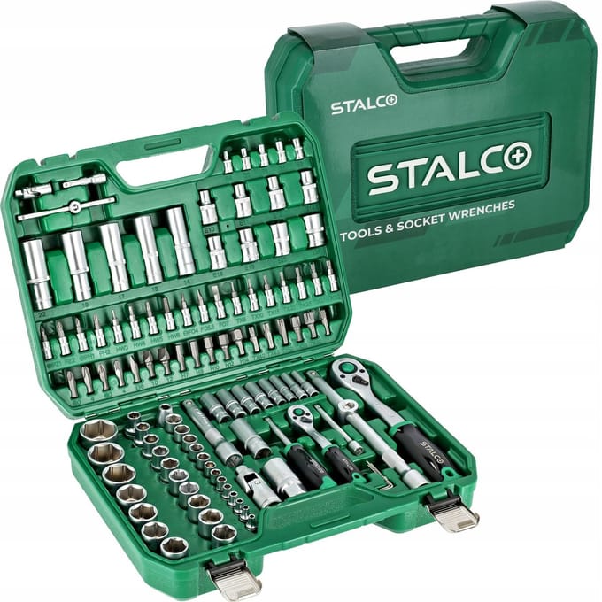 110-delige Doppenset met Ratel - 1/2" & 1/4" - Stalco