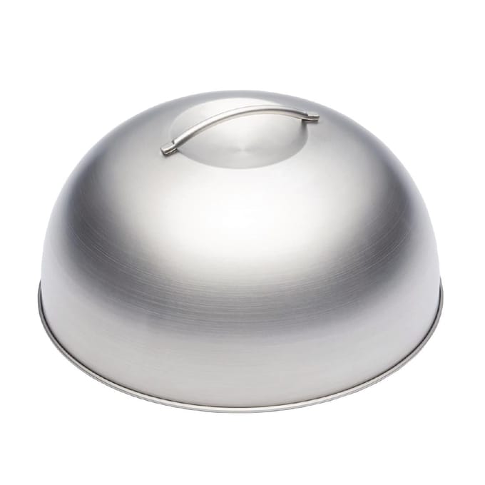 KitchenCraft MasterClass Smelt Koepel / Burger Deksel - Roestvrij Staal Zilver 22.5 x 12 x 16 cm