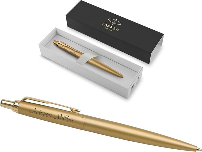 Luxe XL Balpen met Gravure en Geschenkdoos Blauwe Inkt