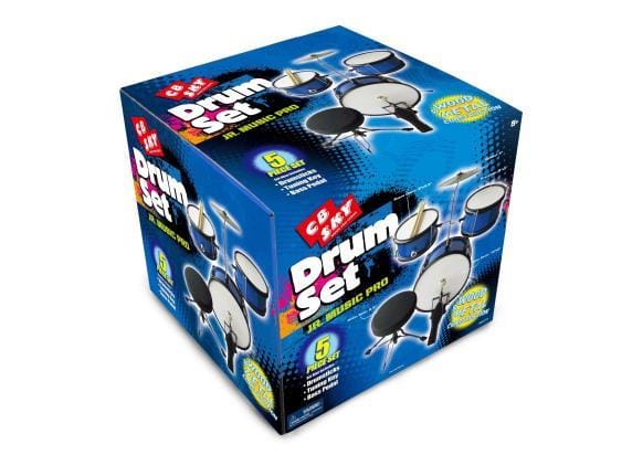 4-delige metalen drumset met kruk Instrumenten