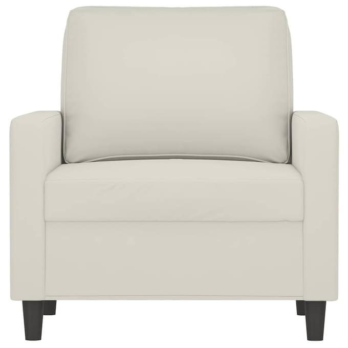vidaXL Fauteuil 60 cm fluweel crèmekleurig