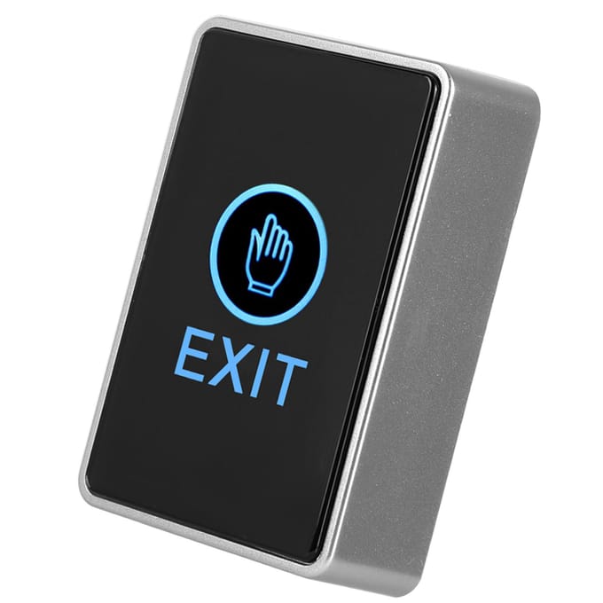 Interrupteur de déverrouillage de porte, panneau de capteur tactile pour systèmes de contrôle d'accès 12 V black