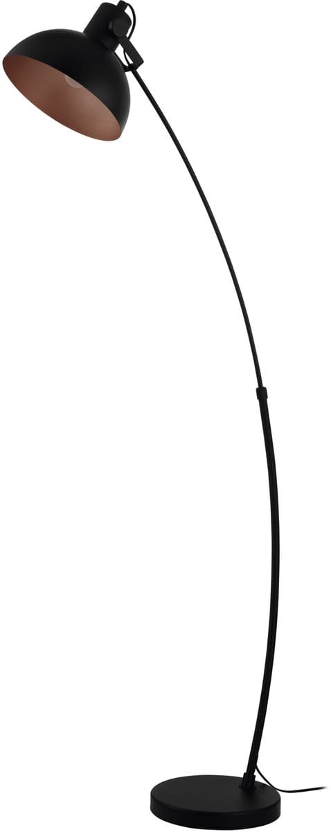 EGLO Jaafra Vloerlamp - E27 - 158 cm - Zwart|Koper