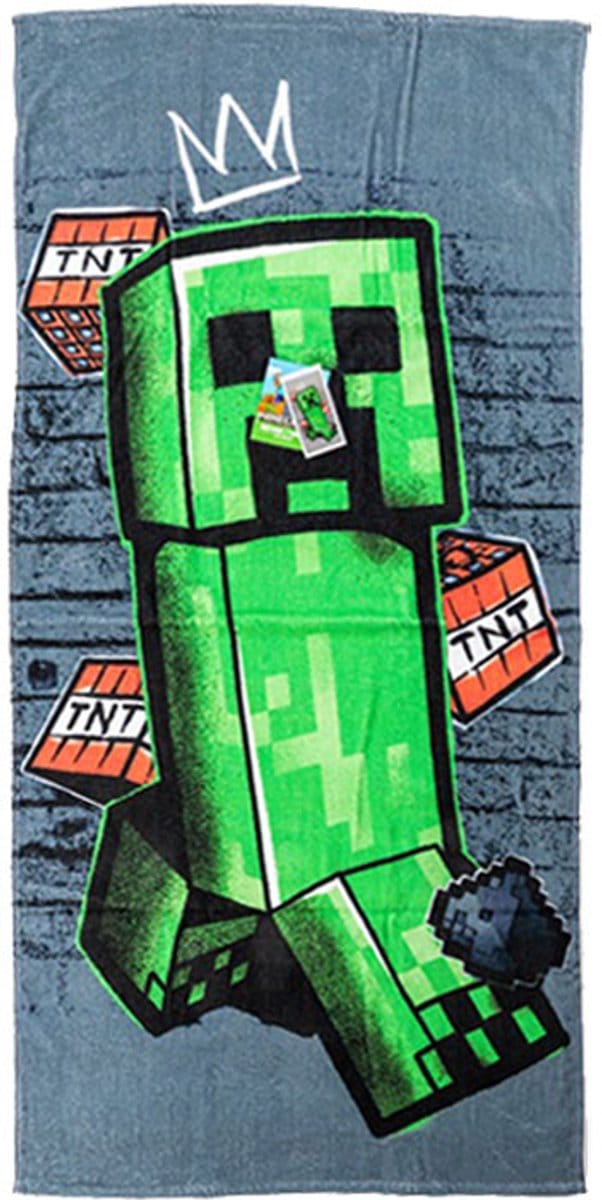 Minecraft Badlaken 140x70 cm Duurzaam 100% Katoen - Creeper