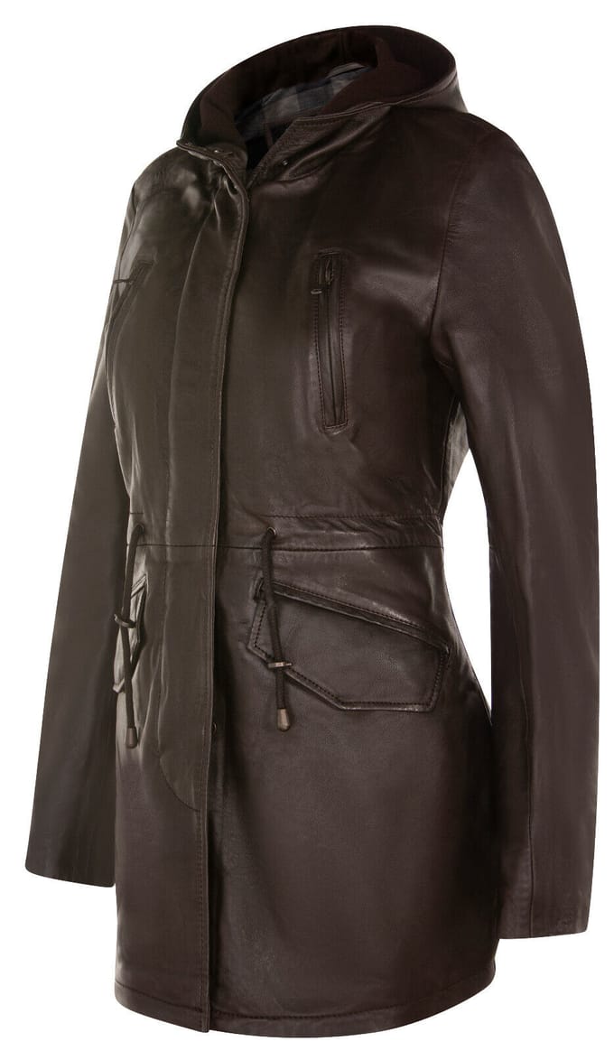 Dames halflange parka-jas met capuchon-Oakengates